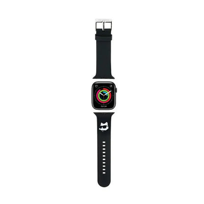 Karl Lagerfeld 3D guminė „Choupette“ galva NFT – dirželis, skirtas „Apple Watch 42/44/45/49 mm“ (juodas)