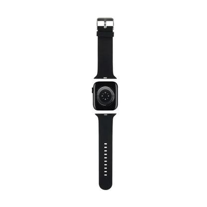 Karl Lagerfeld 3D guminė Karlo galvos NFT – dirželis, skirtas Apple Watch 38/40/41 mm (juodas)