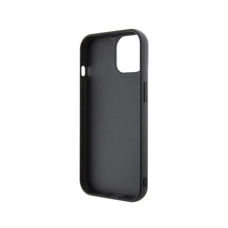 Karl Lagerfeld 3D guminis daugybės logotipų dėklas – dėklas skirtas iPhone 15 (juodas)