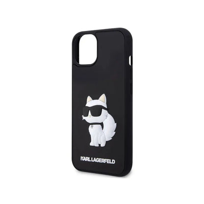 Karl Lagerfeld 3D guminis NFT Choupette - Dėklas skirtas iPhone 14 Plus (juodas)