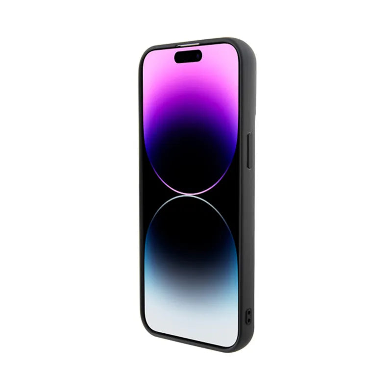 Karl Lagerfeld 3D guminis su kelių logotipų dėklas – dėklas skirtas iPhone 15 Pro Max (juoda)