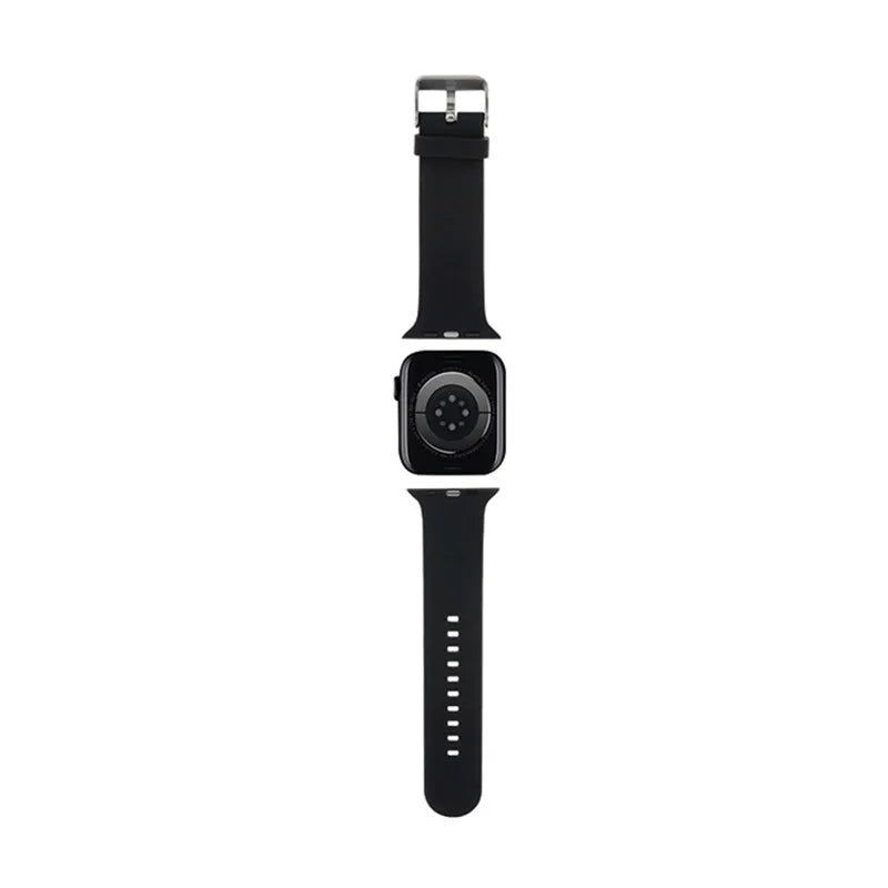 Karl Lagerfeld 3D Rubber Karl & Choupette Heads NFT – dirželis Apple Watch 42/44/45/49 mm (juodas)
