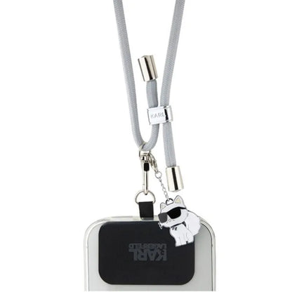 Karl Lagerfeld CBDY Cord - Universalus telefono dirželis (pilkas)