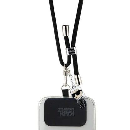 Karl Lagerfeld CBDY virvelė - Universalus telefono dirželis (juodas)