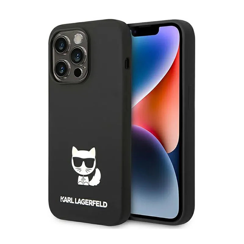 Karl Lagerfeld Choupette Body – dėklas, skirtas iPhone 14 Pro (juodas)