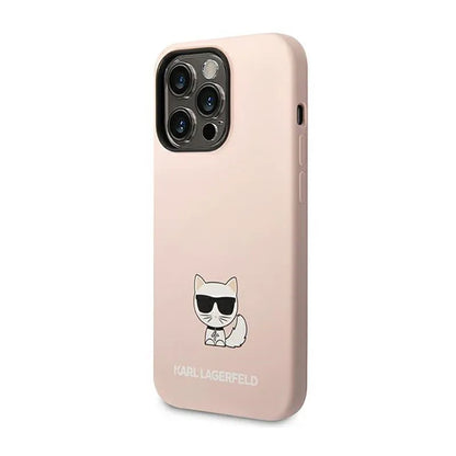 Karl Lagerfeld Choupette Body – dėklas, skirtas iPhone 14 Pro (šviesiai rožinis)