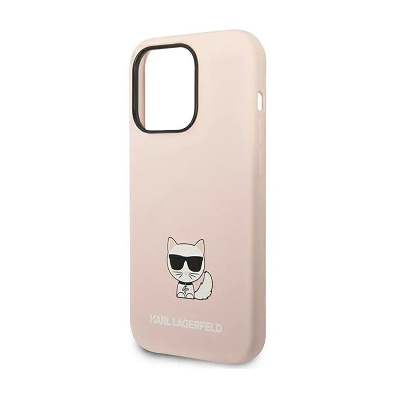 Karl Lagerfeld Choupette Body – dėklas, skirtas iPhone 14 Pro (šviesiai rožinis)