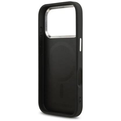 Karl Lagerfeld Choupette Pin MagSafe - Dėklas iPhone 17 Pro Max (juodas)