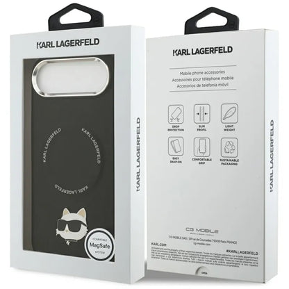 Karl Lagerfeld Choupette Smeigtukas MagSafe - Dėklas iPhone Air (juodas)