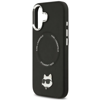 Karl Lagerfeld Choupette Smeigtuko MagSafe Dėklas iPhone 17 (juodas)