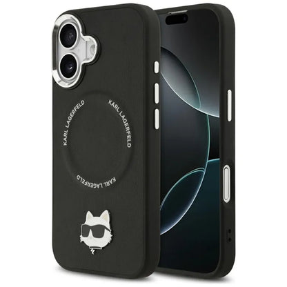 Karl Lagerfeld Choupette Smeigtuko MagSafe Dėklas iPhone 17 (juodas)