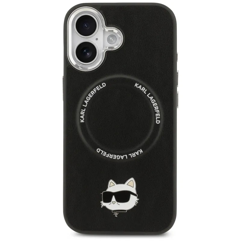 Karl Lagerfeld Choupette Smeigtuko MagSafe Dėklas iPhone 17 (juodas)