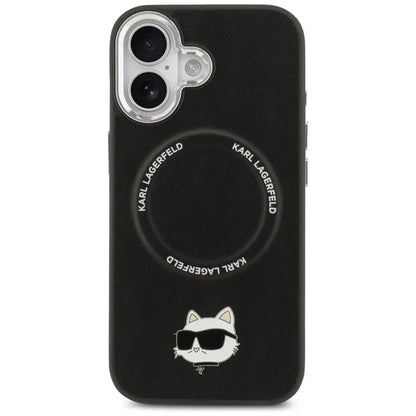 Karl Lagerfeld Choupette Smeigtuko MagSafe Dėklas iPhone 17 (juodas)
