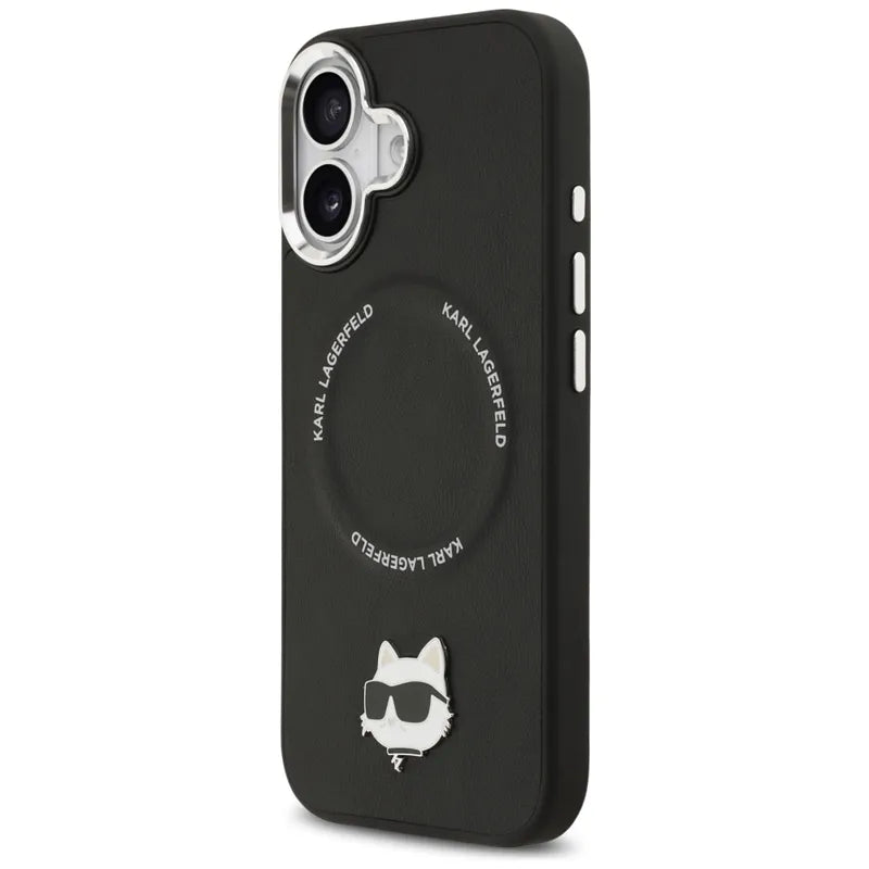Karl Lagerfeld Choupette Smeigtuko MagSafe Dėklas iPhone 17 (juodas)