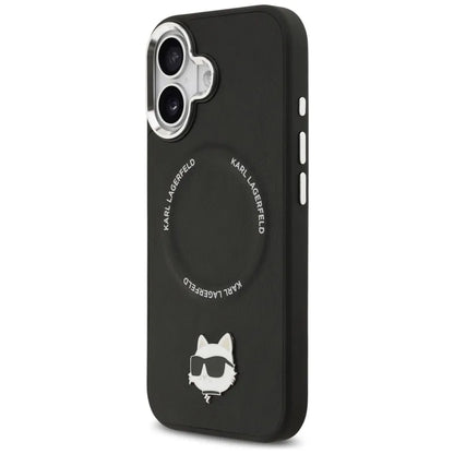 Karl Lagerfeld Choupette Smeigtuko MagSafe Dėklas iPhone 17 (juodas)