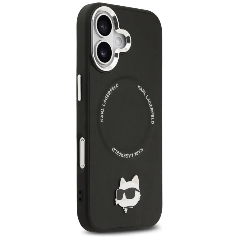Karl Lagerfeld Choupette Smeigtuko MagSafe Dėklas iPhone 17 (juodas)