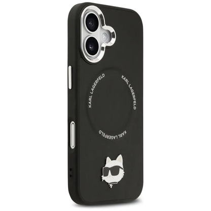 Karl Lagerfeld Choupette Smeigtuko MagSafe Dėklas iPhone 17 (juodas)