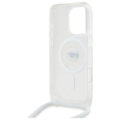 Karl Lagerfeld Crossbody IML Karl Head MagSafe – dėklas iPhone 16 Pro Max (skaidrus)