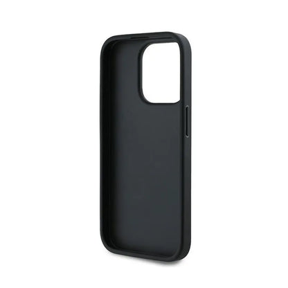 Karl Lagerfeld Diagonal Quilted Script – dėklas iPhone 15 Pro (juodas)