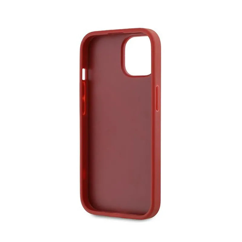 Karl Lagerfeld Diagonal Quilted Script – dėklas, skirtas iPhone 15 / 14 / 13 (raudonas)