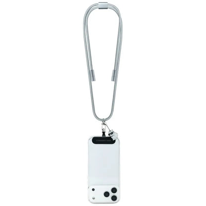 Karl Lagerfeld Dirželis per petį su Choupette pakabuku – Universalus telefono dirželis / USB-C į USB-C laidas 1,5 m (Pilka)