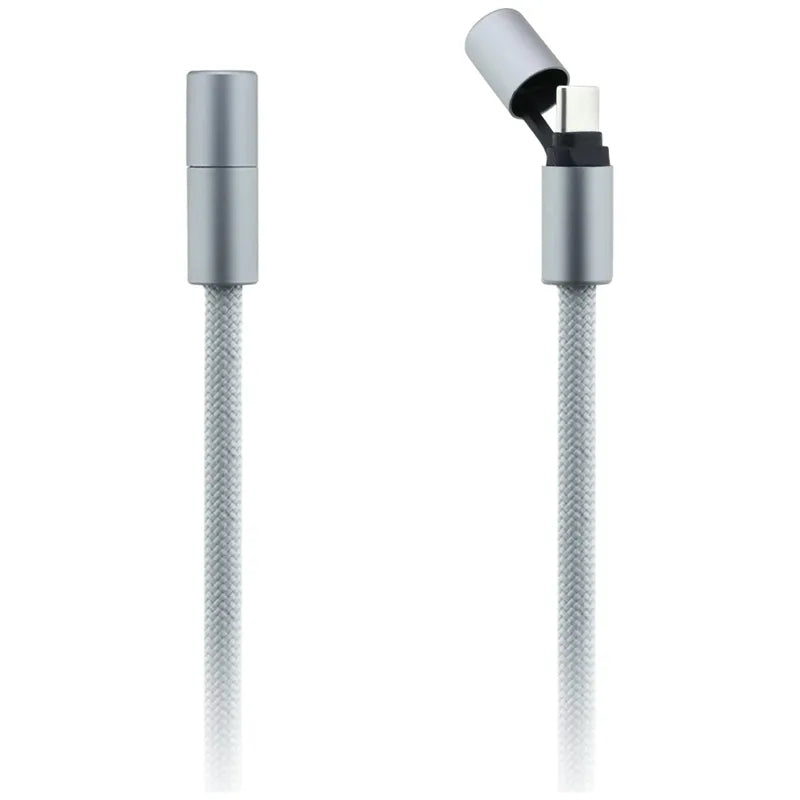 Karl Lagerfeld Dirželis per petį su Choupette pakabuku – Universalus telefono dirželis / USB-C į USB-C laidas 1,5 m (Pilka)