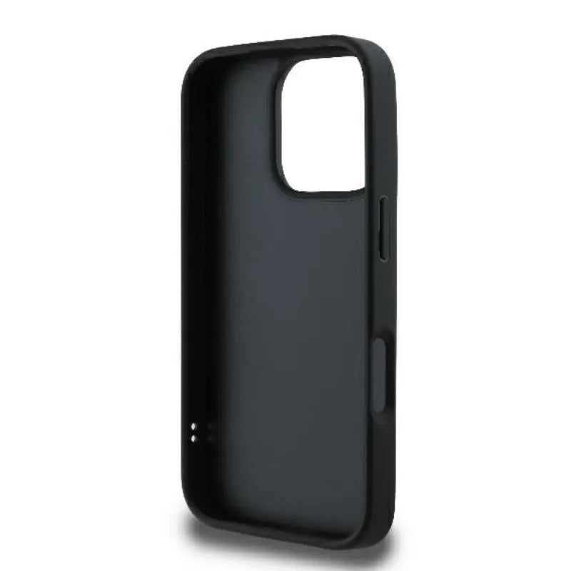 Karl Lagerfeld Dygsniuota Parašas – dėklas skirtas iPhone 16 Pro (juodas)