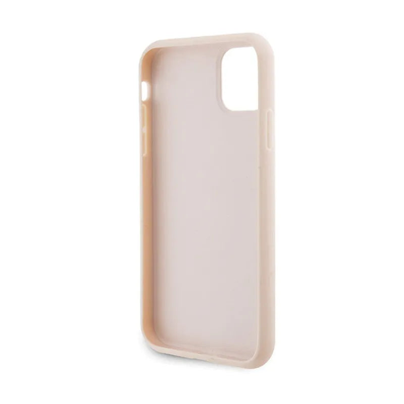Karl Lagerfeld dygsniuotas K raštas – iPhone 11 dėklas (rožinis)
