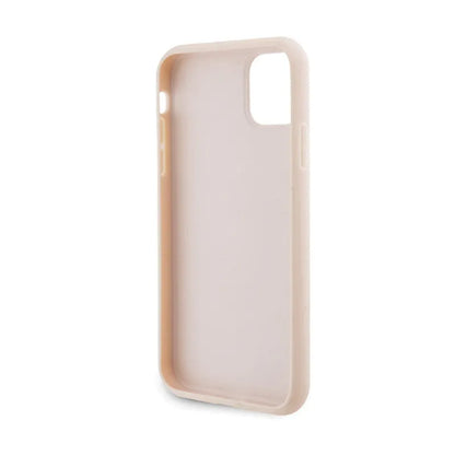 Karl Lagerfeld dygsniuotas K raštas – iPhone 11 dėklas (rožinis)