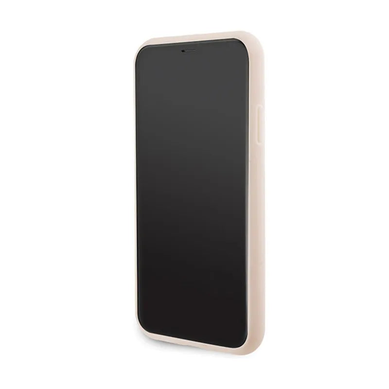 Karl Lagerfeld dygsniuotas K raštas – iPhone 11 dėklas (rožinis)