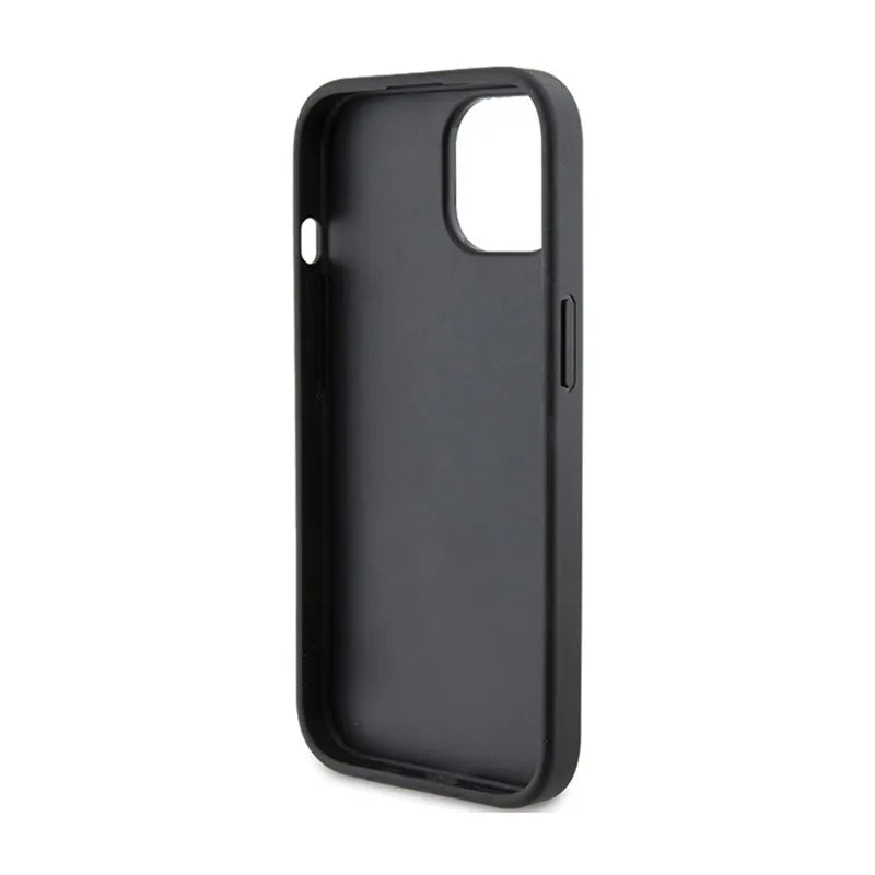 Karl Lagerfeld Dygsniuotas K rašto – iPhone 15 dėklas (juodas)
