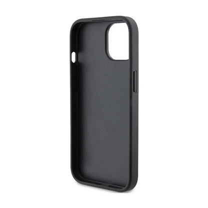 Karl Lagerfeld Dygsniuotas K rašto – iPhone 15 dėklas (juodas)