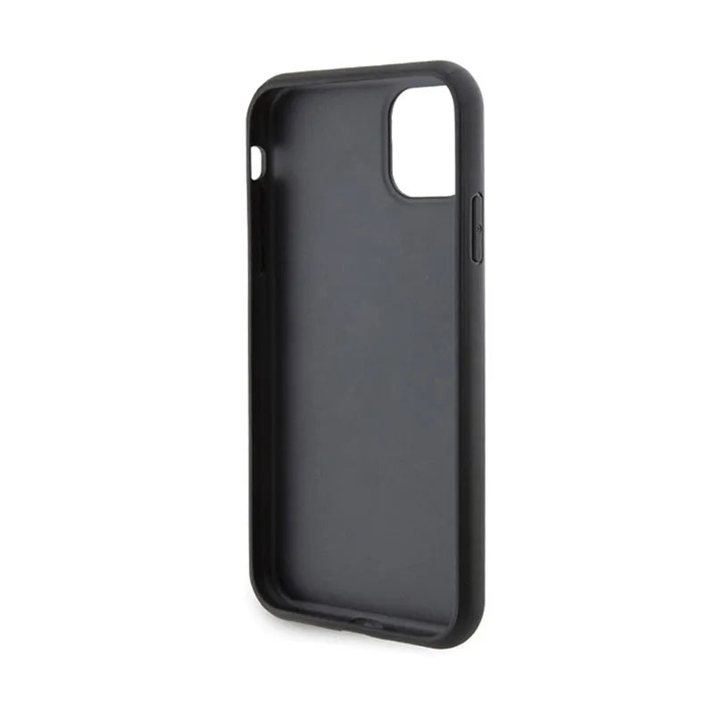 Karl Lagerfeld Gripstand Saffiano Choupette Pins – „iPhone 11“ dėklas (juodas)