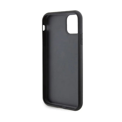 Karl Lagerfeld Gripstand Saffiano Choupette Pins – „iPhone 11“ dėklas (juodas)