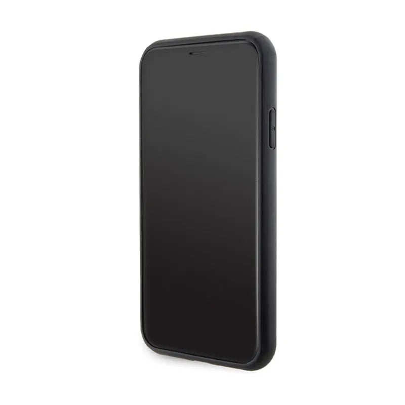 Karl Lagerfeld Gripstand Saffiano Choupette Pins – „iPhone 11“ dėklas (juodas)