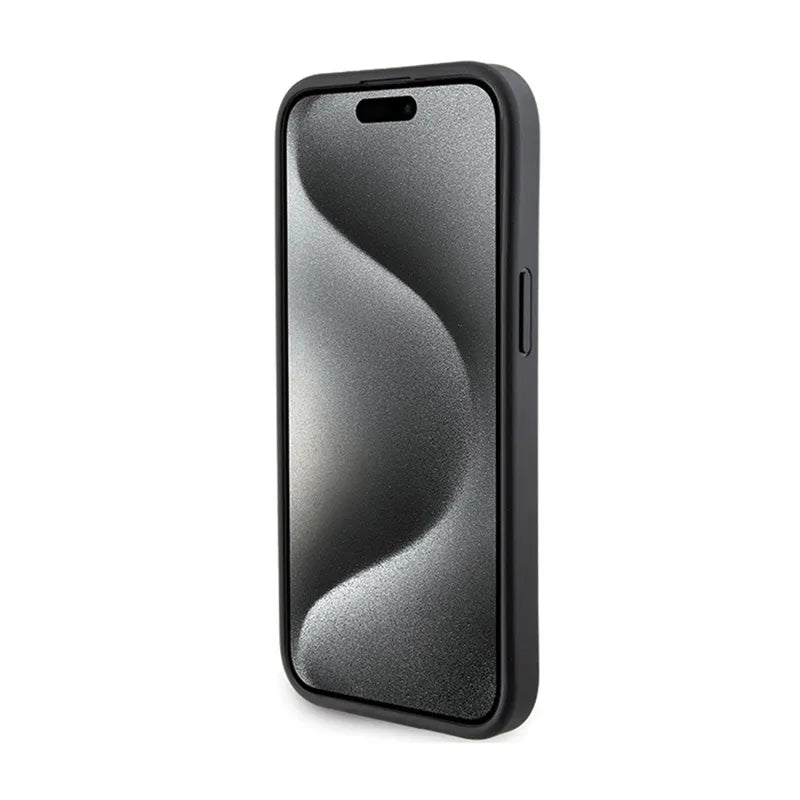 Karl Lagerfeld Gripstand Safiano Choupette Segtukai – iPhone 15 Dėklas (Juodas)