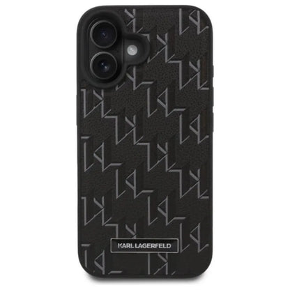 Karl Lagerfeld Hot Stamp MagSafe – Dėklas iPhone 16 (juodas)