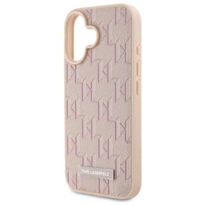 Karl Lagerfeld Hot Stamp MagSafe – dėklas skirtas „iPhone 16“ (rožinis)