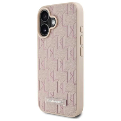 Karl Lagerfeld Hot Stamp MagSafe – dėklas skirtas „iPhone 16“ (rožinis)