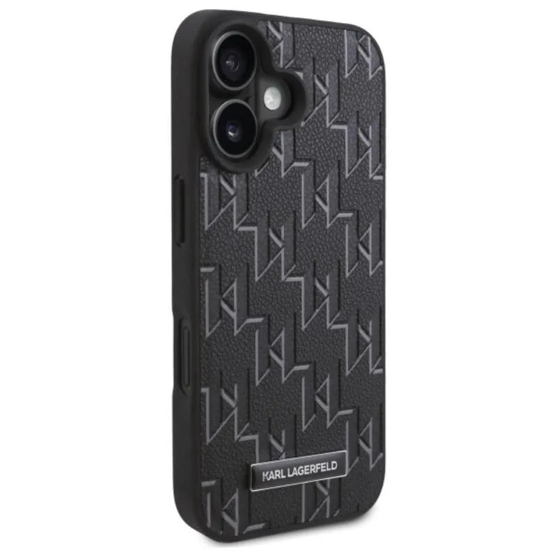 Karl Lagerfeld Hot Stamp MagSafe – „iPhone 16 Plus“ dėklas (juodas)