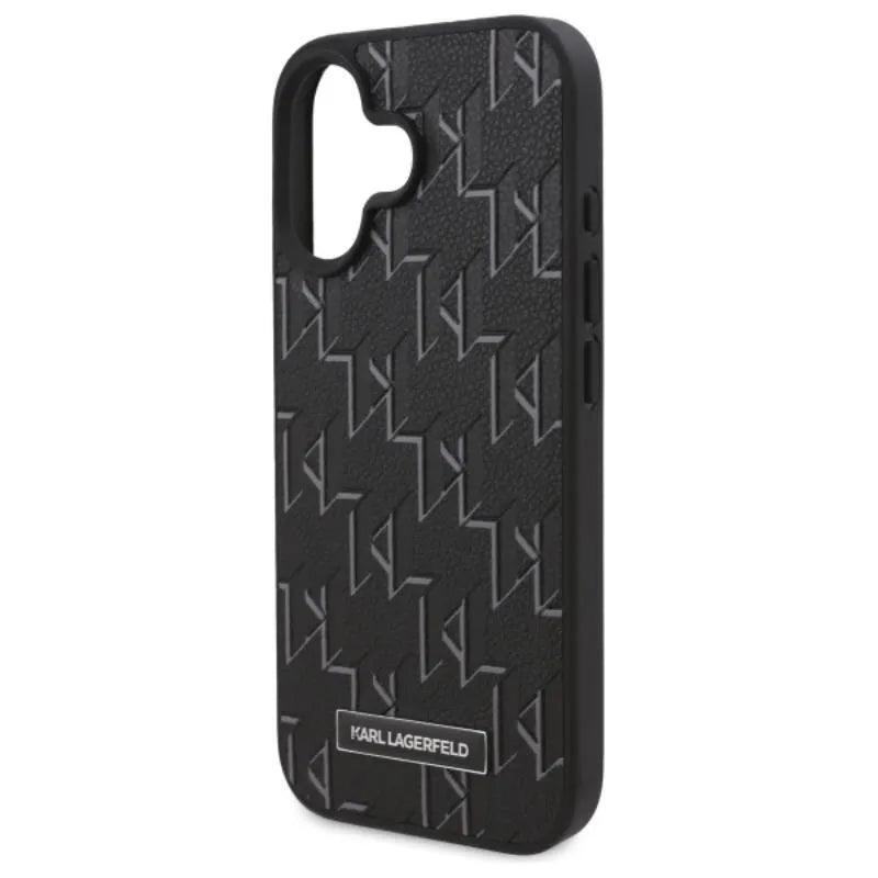 Karl Lagerfeld Hot Stamp MagSafe – „iPhone 16 Plus“ dėklas (juodas)