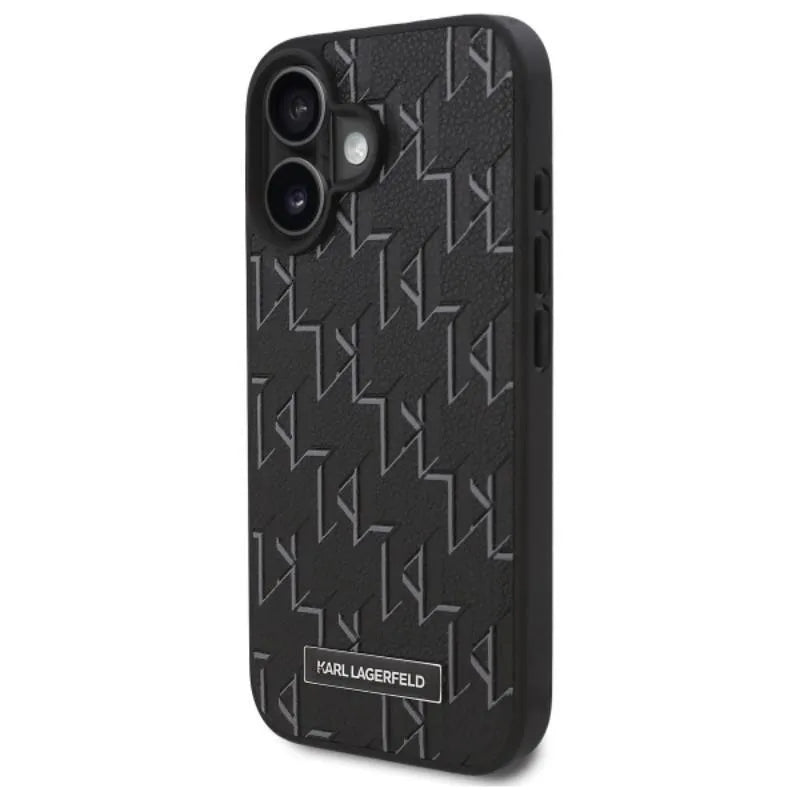Karl Lagerfeld Hot Stamp MagSafe – „iPhone 16 Plus“ dėklas (juodas)