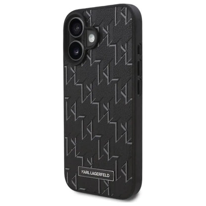 Karl Lagerfeld Hot Stamp MagSafe – „iPhone 16 Plus“ dėklas (juodas)