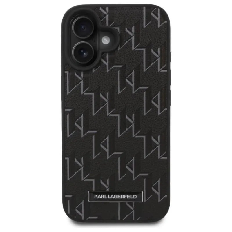 Karl Lagerfeld Hot Stamp MagSafe – „iPhone 16 Plus“ dėklas (juodas)