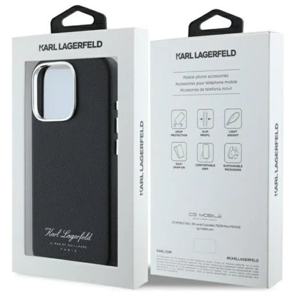 Karl Lagerfeld Hotel RSG - dėklas, skirtas iPhone 16 Pro Max (juodas)