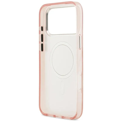 Karl Lagerfeld IML Aquarelle Choupette & Logo MagSafe - dėklas iPhone 17 Pro (rožinis)
