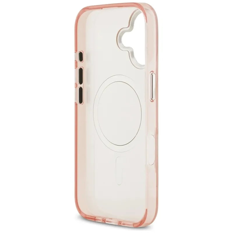 Karl Lagerfeld IML Aquarelle Choupette & Logo MagSafe - Dėklas iPhone 17 telefonui (rožinis)