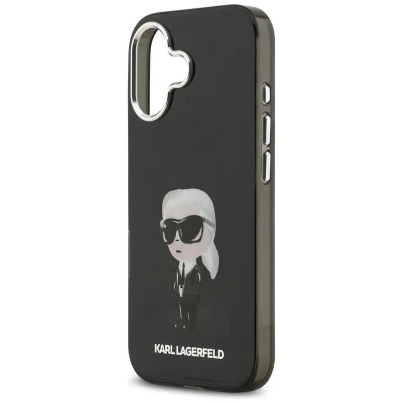 Karl Lagerfeld IML Aquarelle Karl & Logo MagSafe dėklas iPhone 17 (juodas)
