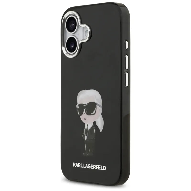 Karl Lagerfeld IML Aquarelle Karl & Logo MagSafe dėklas iPhone 17 (juodas)