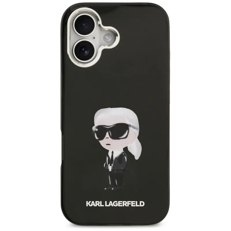 Karl Lagerfeld IML Aquarelle Karl & Logo MagSafe dėklas iPhone 17 (juodas)